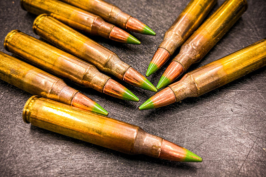 5.56 x 45mm FMJ 62gr GREEN TIP Premium Billet Bob Ammo